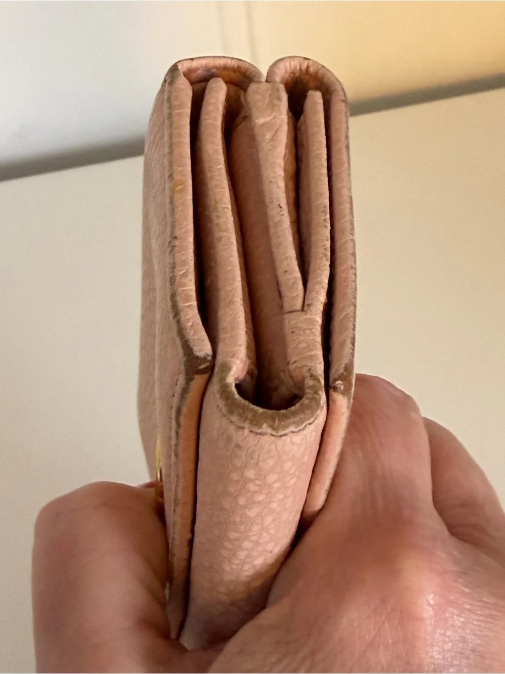 Gucci GG Marmont Pebbled Leather Wallet Blush Pink - Picture 6 of 12